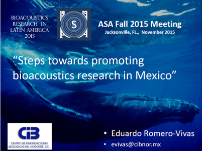 Steps towards promoting bioacoustics research in Mexico